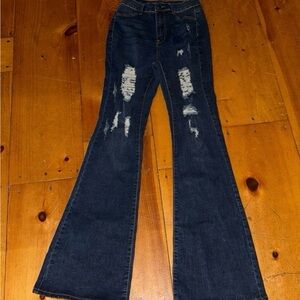 Distressed Flare Women Jeans